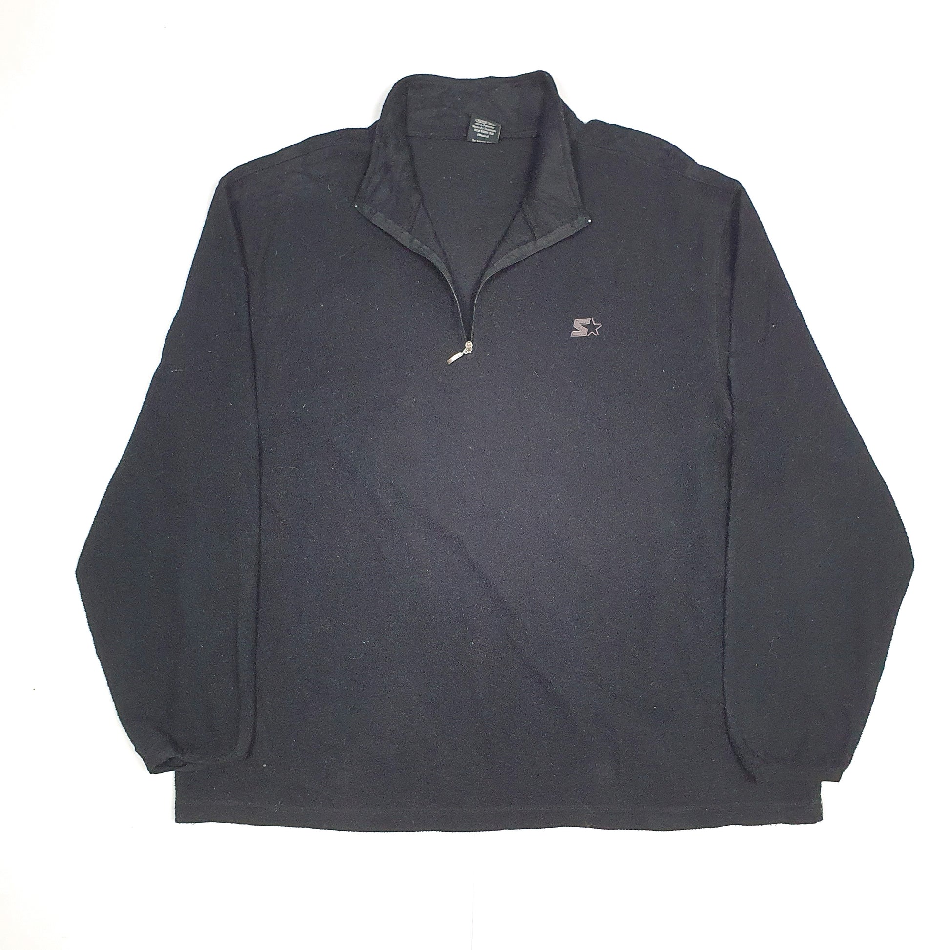 Mens Starter Black Quarter Zip Jumper XL – Bundl Clothing