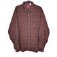 John Blair Flannel Shacket Long Sleeve Regular Fit Check Shirt Burgundy