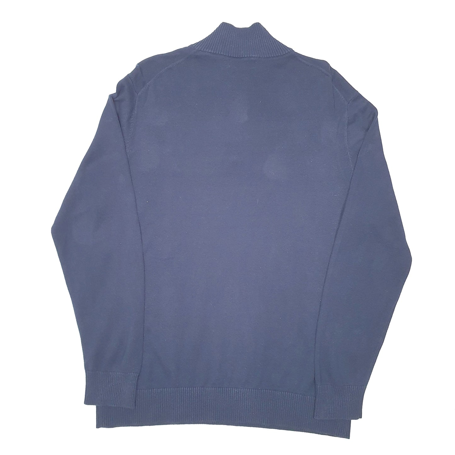 Mens Navy Nautica Knit Quarter Zip Jumper