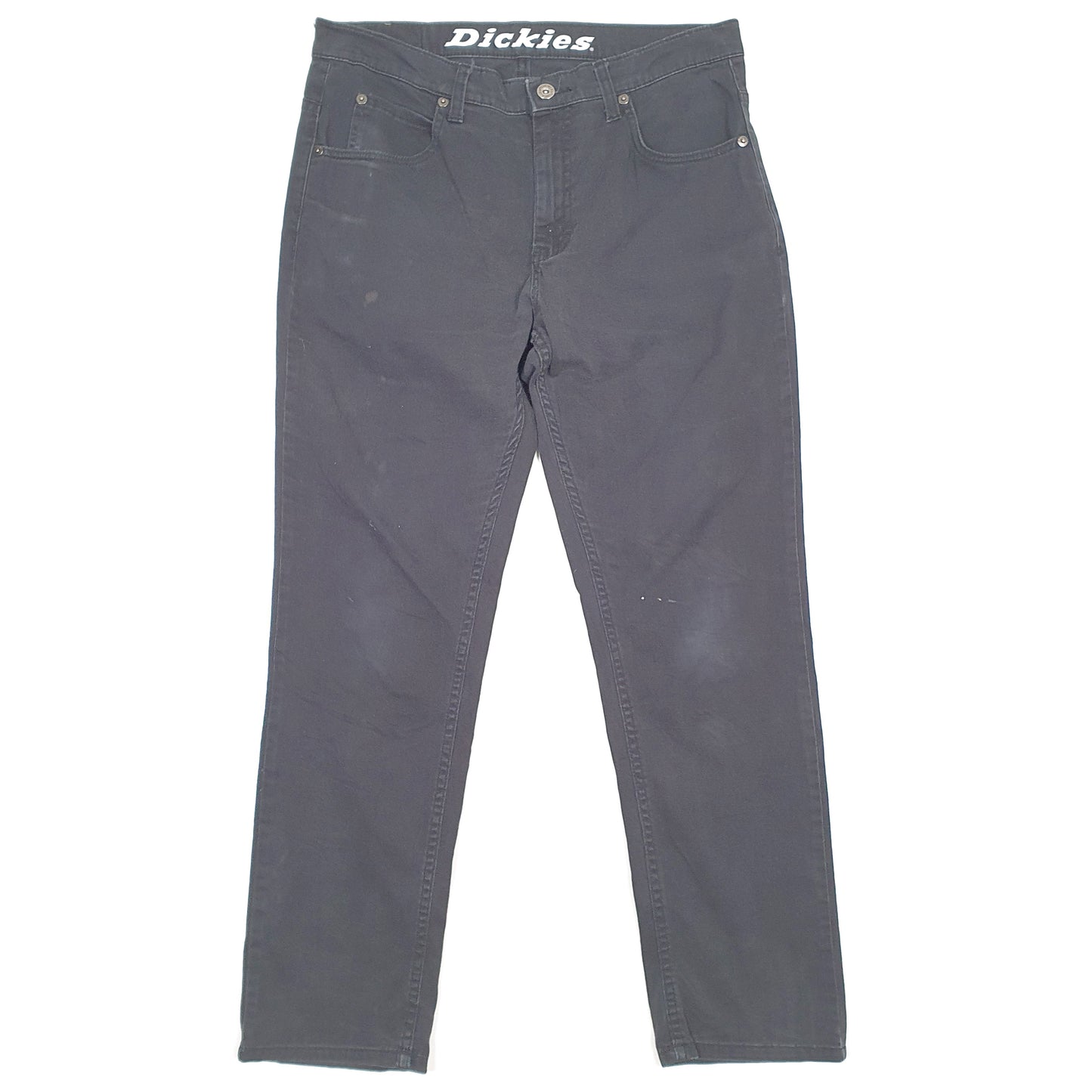 Mens Dickies Slim Black Chino Trousers W32 L28 Black