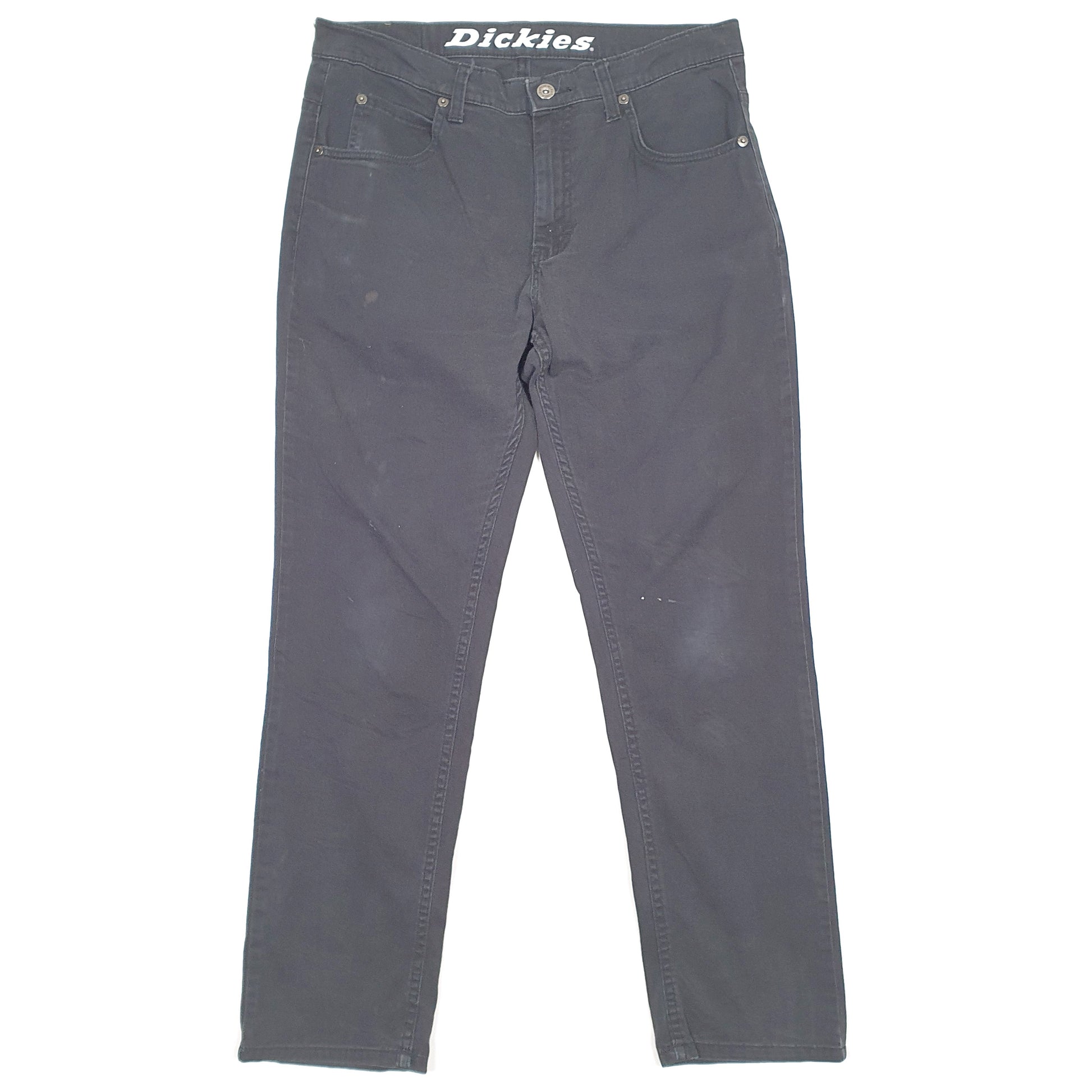 Mens Dickies Slim Black Chino Trousers W32 L28 Black