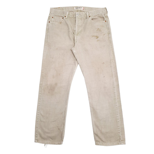 Mens Beige Levis 505 JeansW38 L32