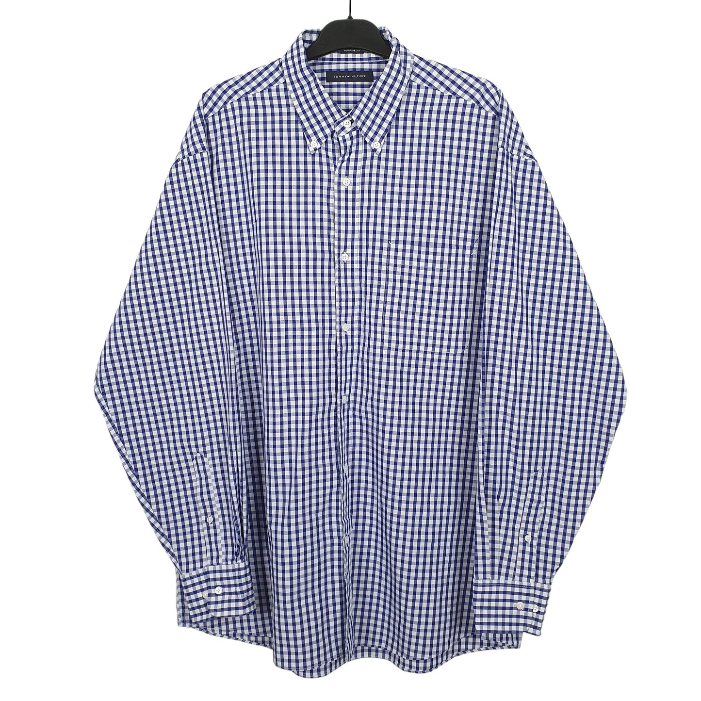 Tommy Hilfiger Long Sleeve Regular Fit Check Shirt Blue