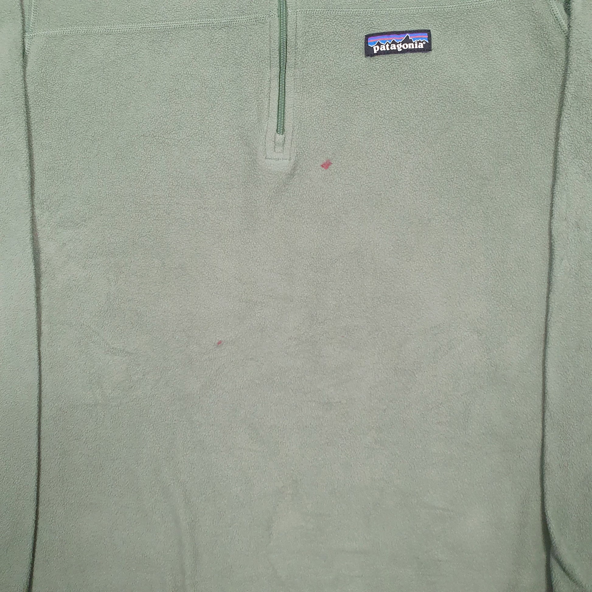 Mens Green Patagonia Micro D Quarter Zip Jumper
