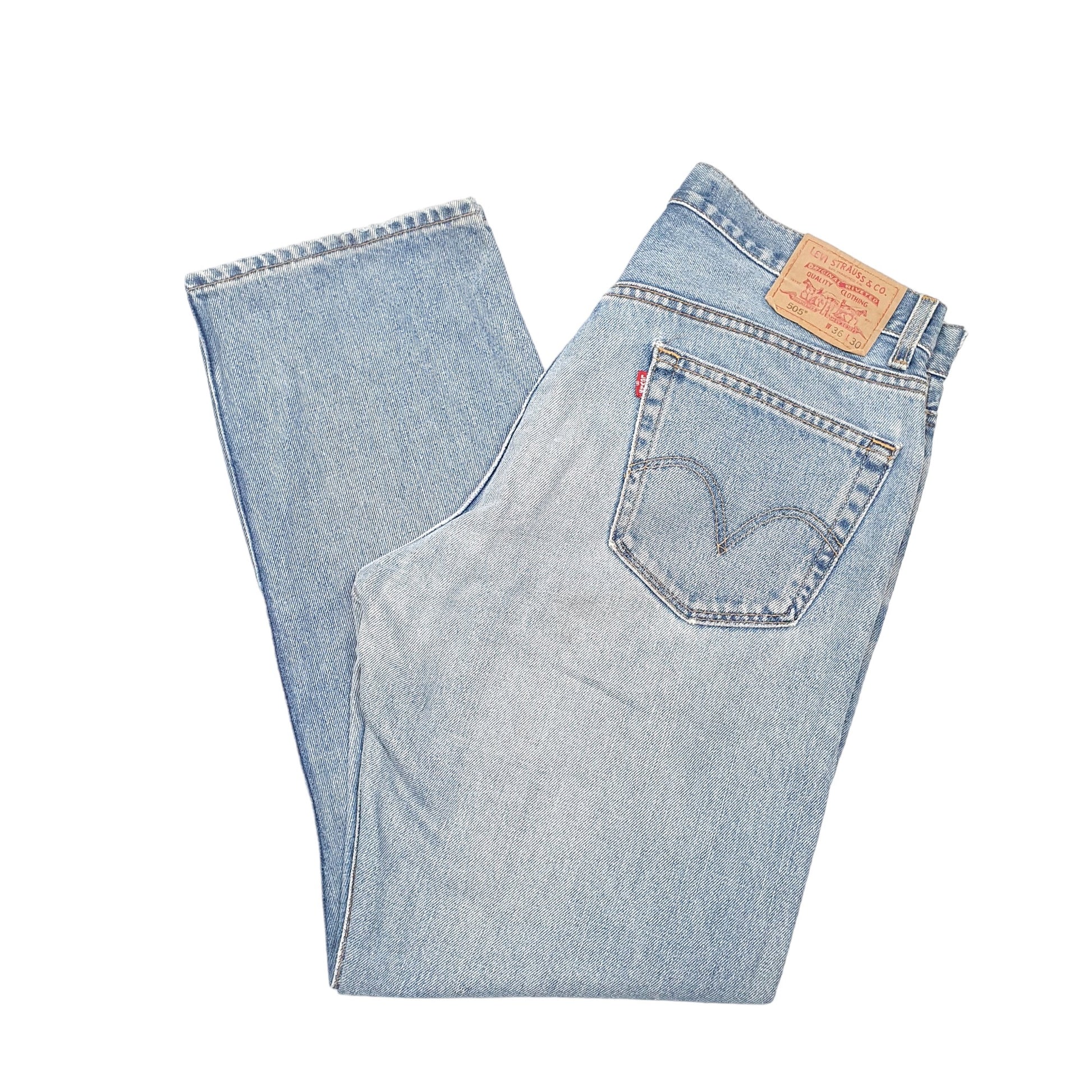 Mens Blue Levis  505 JeansW36 L30