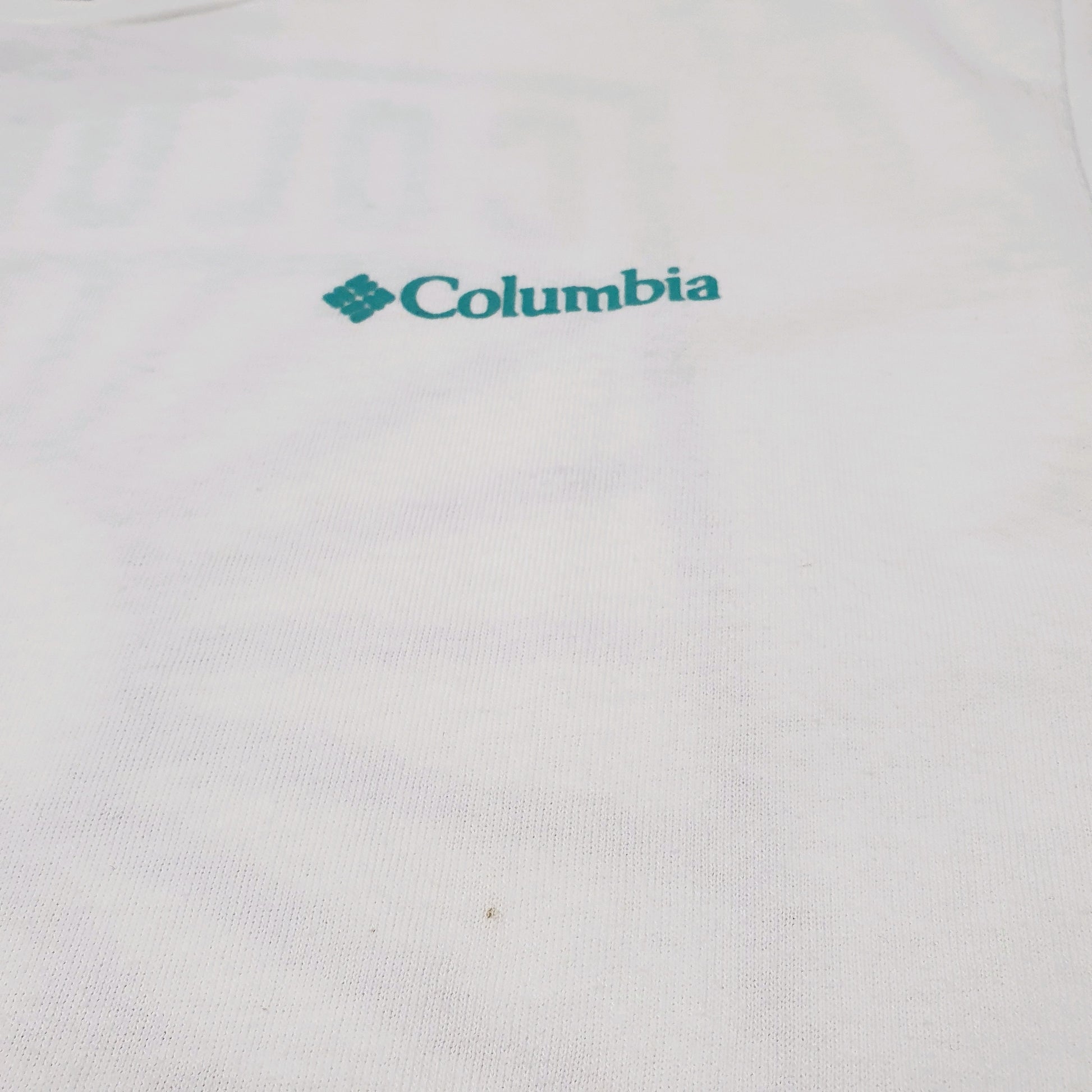 Mens White Columbia Sportswear  Short Sleeve T Shirt