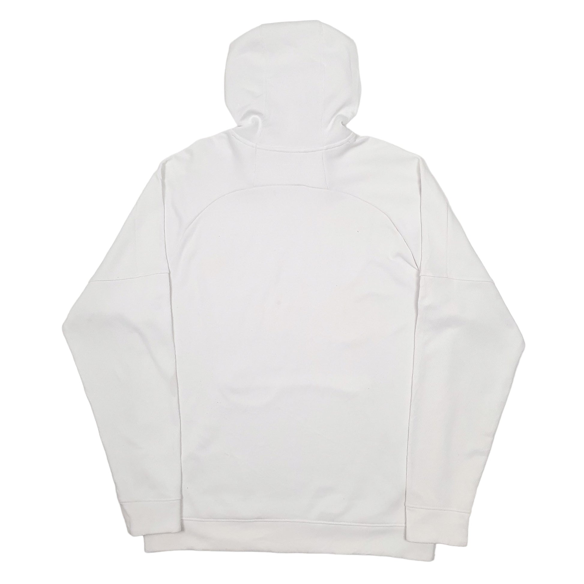 Mens White Adidas Spellout Active Sports Running Hoodie Jumper