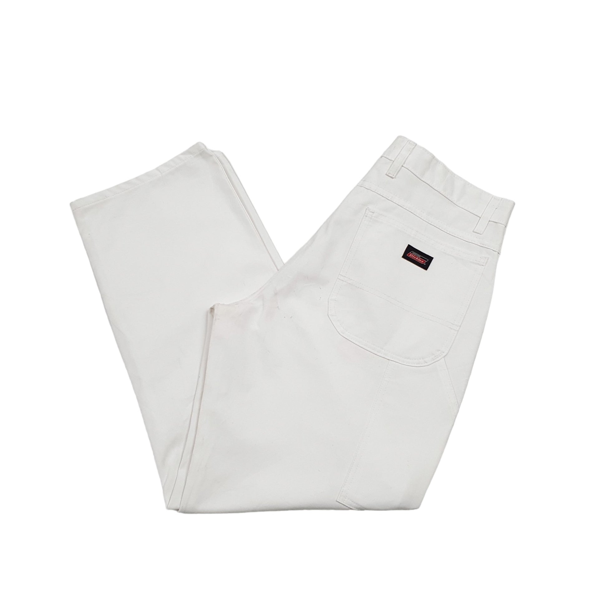 Mens Dickies Painter White Carpenter Trousers W34 L30 White