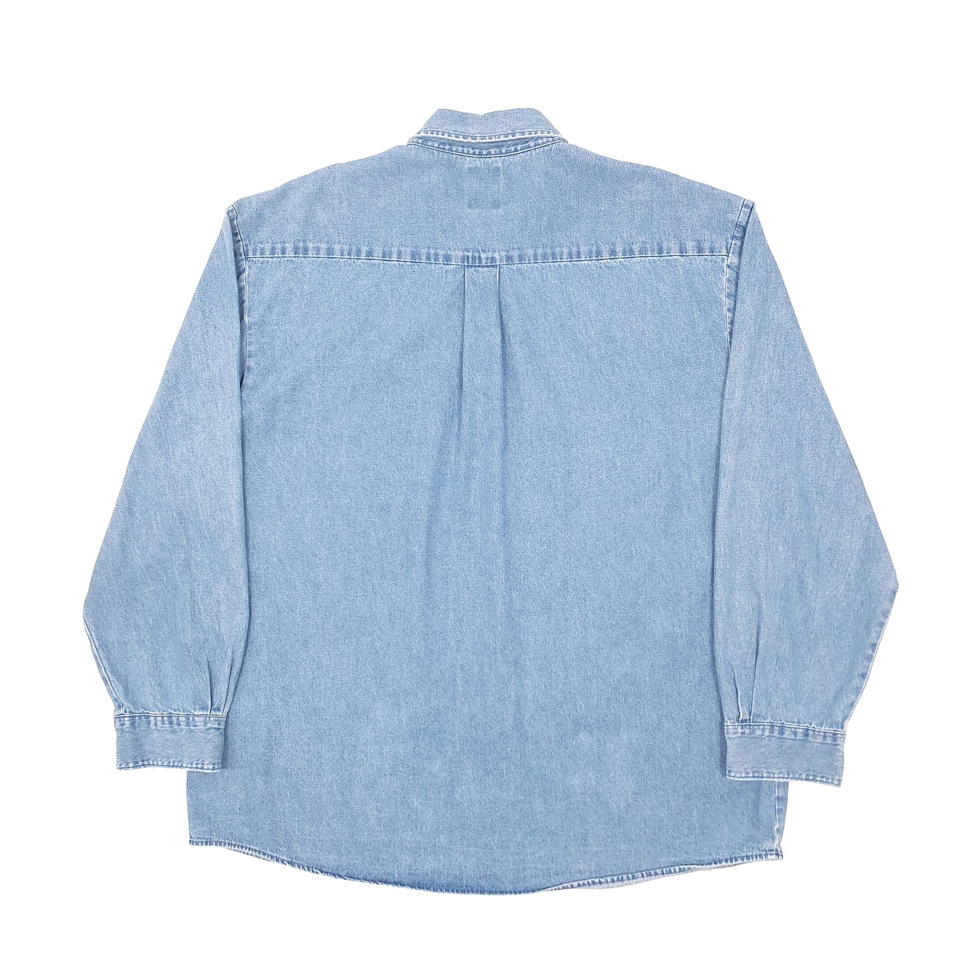 Mens Blue Dickies Denim Shacket Workwear Long Sleeve Shirt