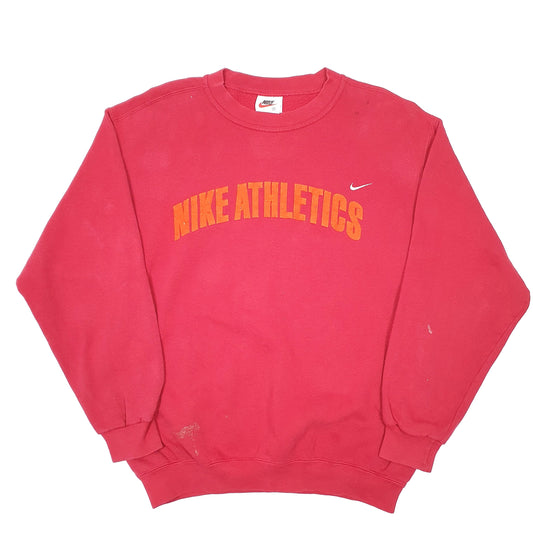 Mens Red Nike Vintage Athletics 90s Made In USA Crewneck Jumper