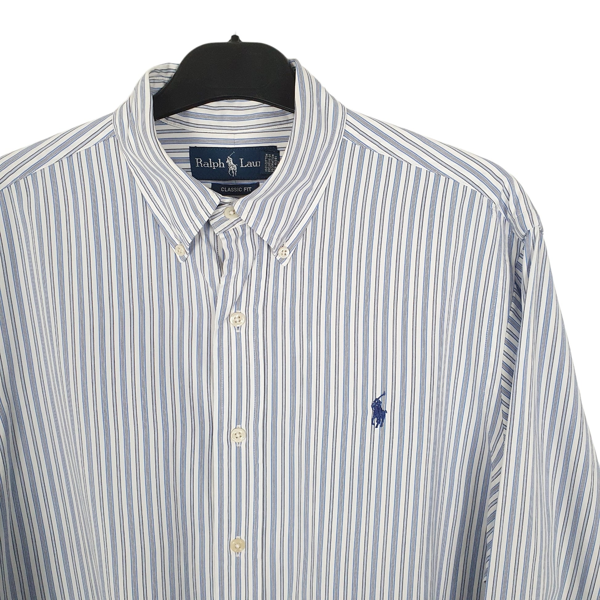 Ralph Lauren Long Sleeve Classic Fit Striped Shirt White