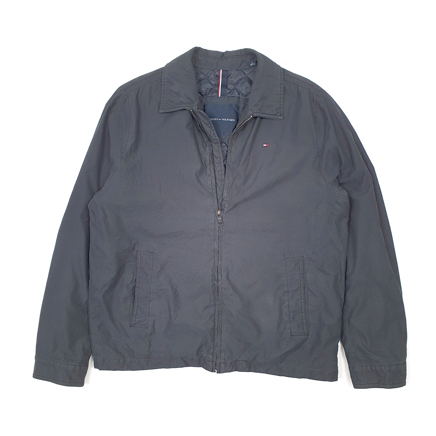 Mens Black Tommy Hilfiger Bomber Harrington Jacket Coat