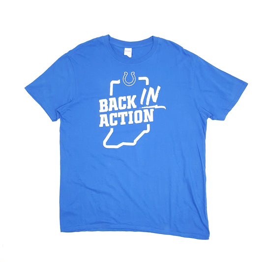 Gildan Back in Action Short Sleeve T Shirt Blue