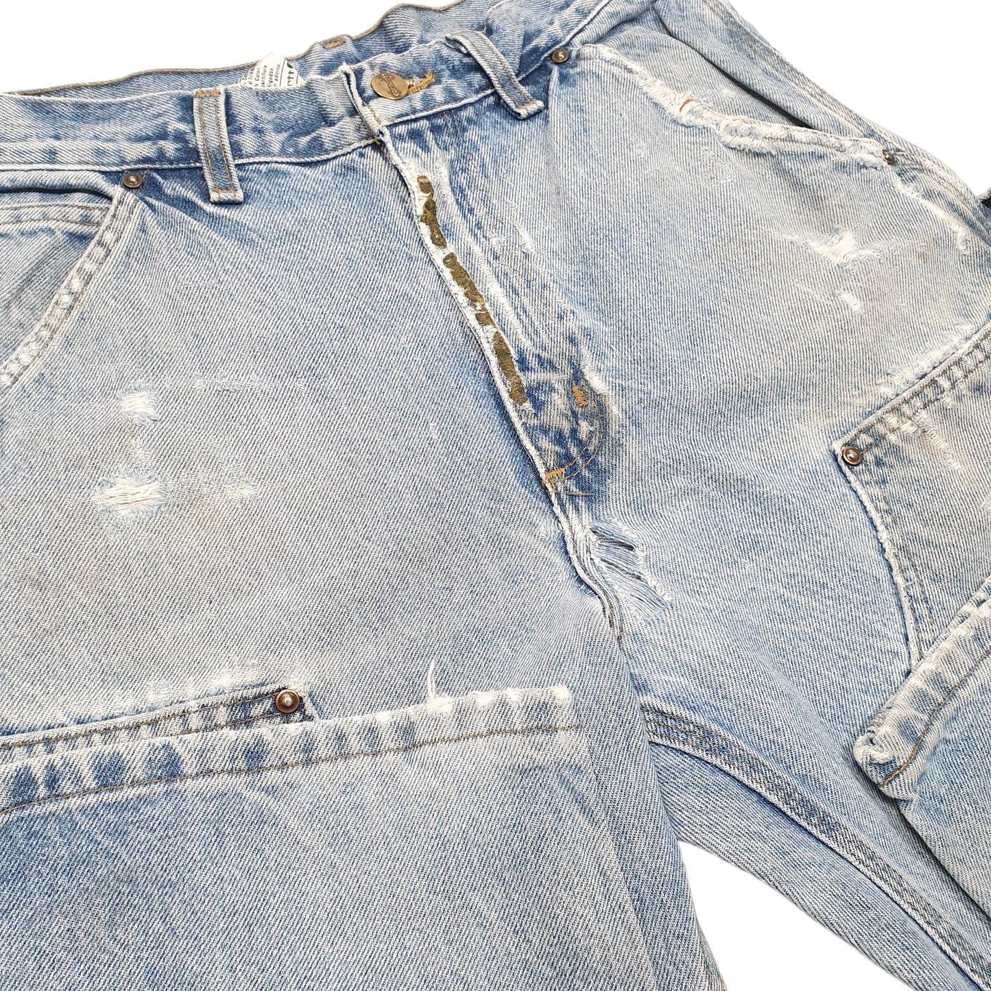 Mens Blue Carhartt Double Knee Riveted Carpenter JeansW30 L32