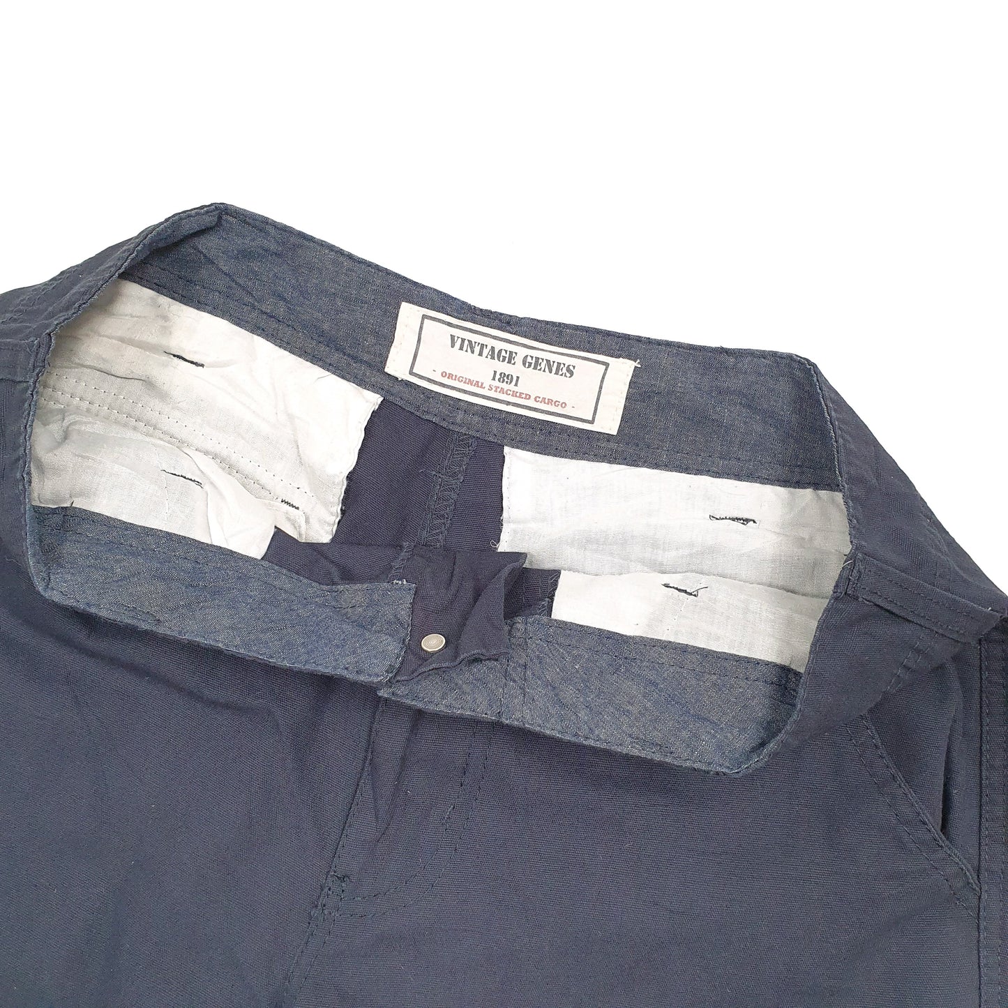 Mens Navy Vintage Genes 1891 Combat Cargo Shorts