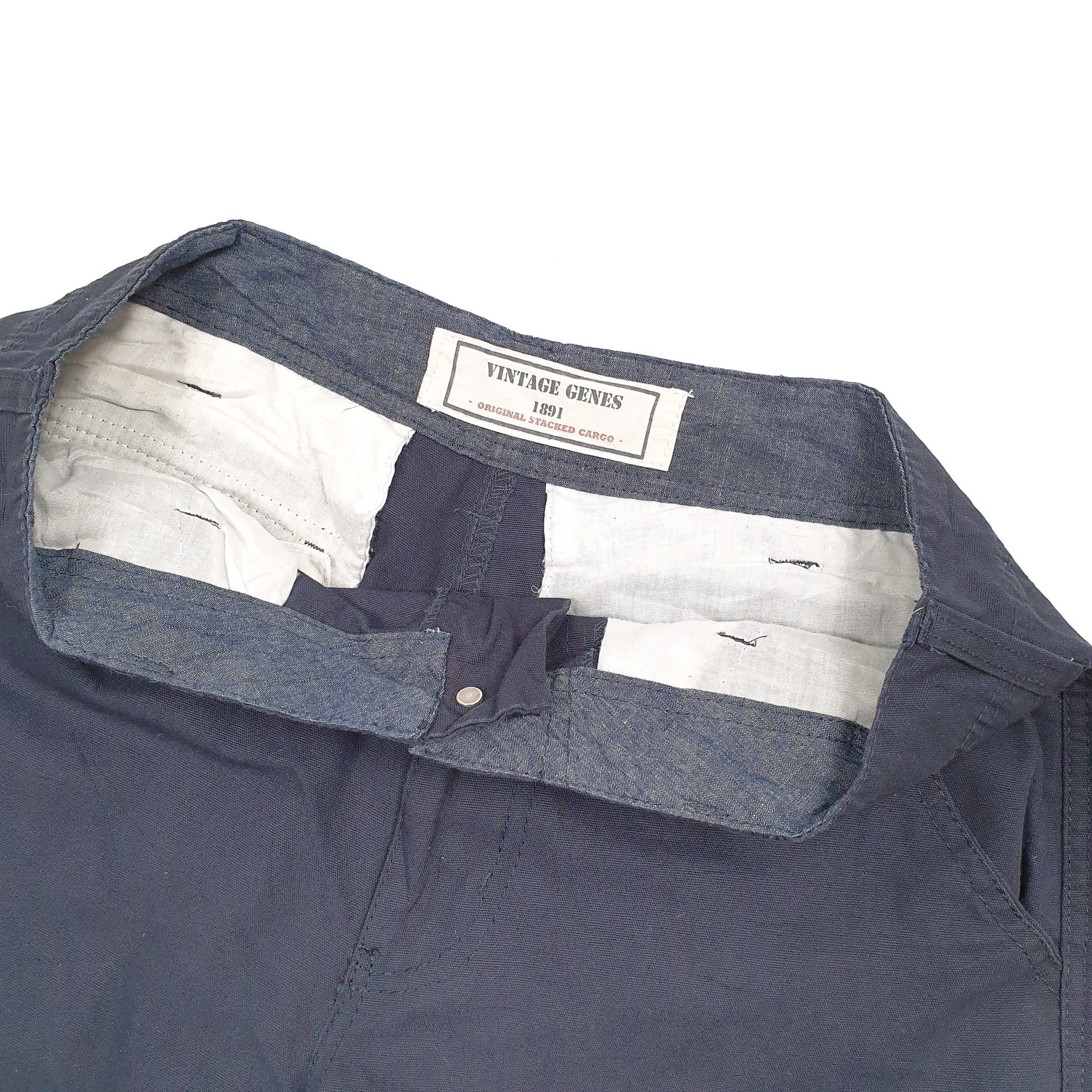 Mens Navy Vintage Genes 1891 Combat Cargo Shorts