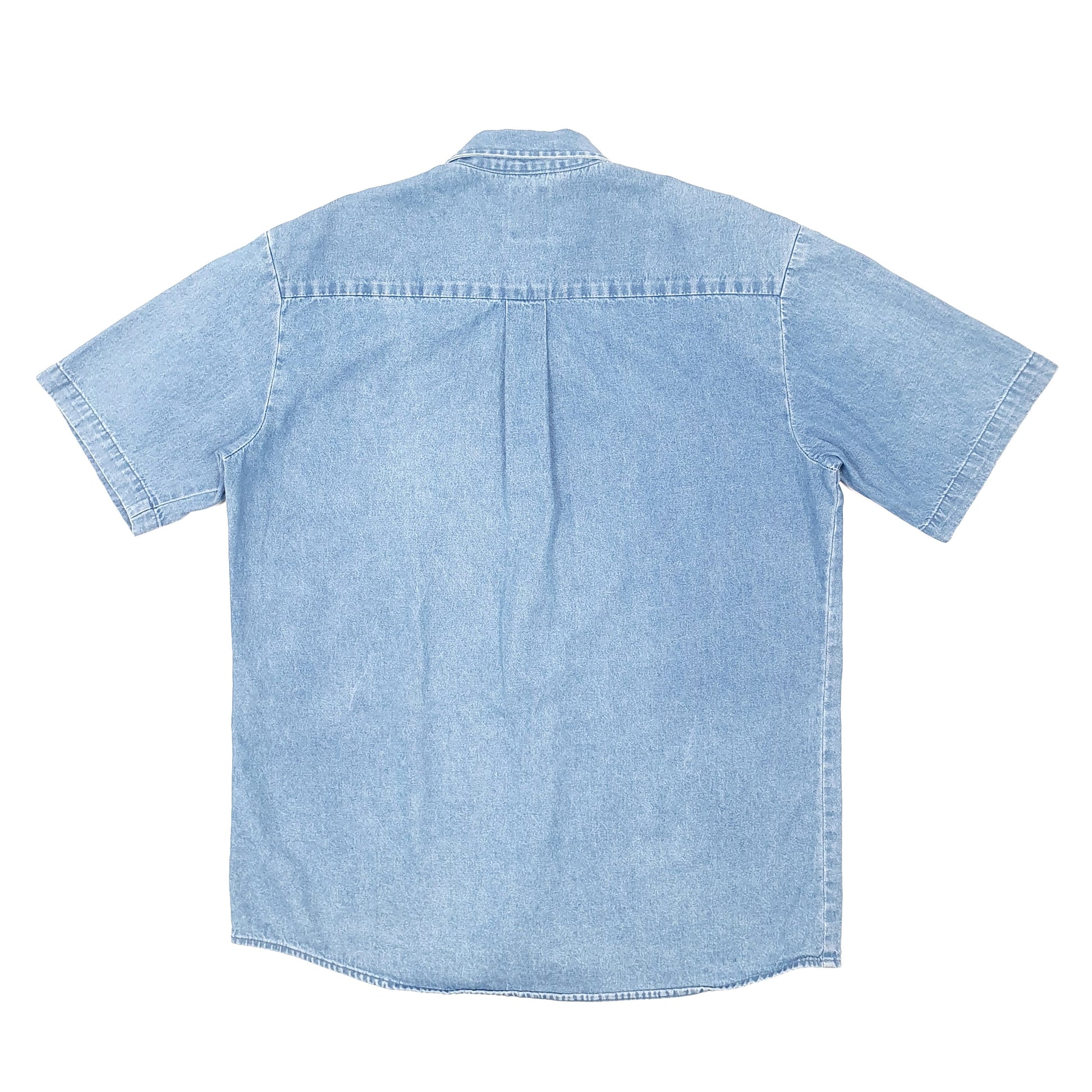 Mens Blue Dickies Denim Workwear Short Sleeve Shirt