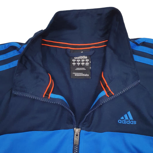 Mens Blue Adidas Tracktop Full Zip Jumper