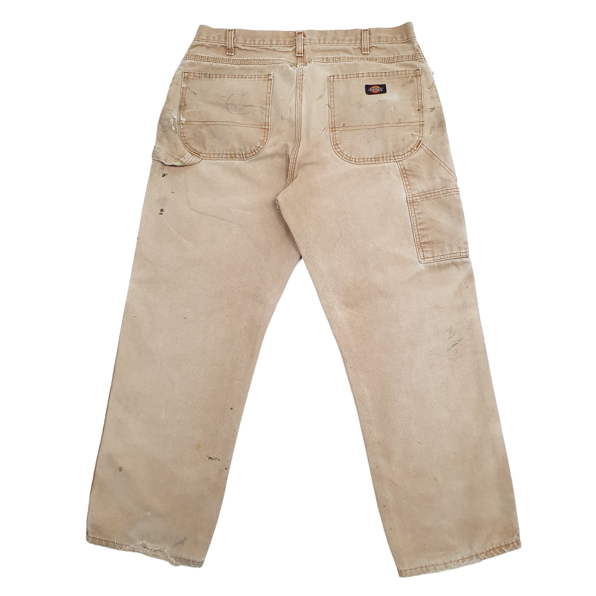 Mens Beige Dickies  Carpenter Trousers