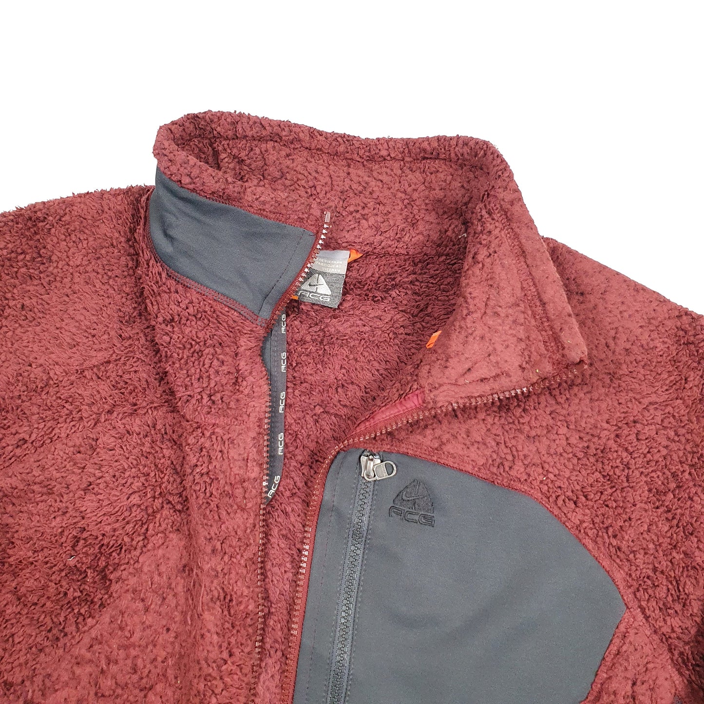 Nike ACG Retro Pile Full Zip Fleece M Burgundy