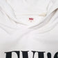 Mens White Levis Spellout Hoodie Jumper