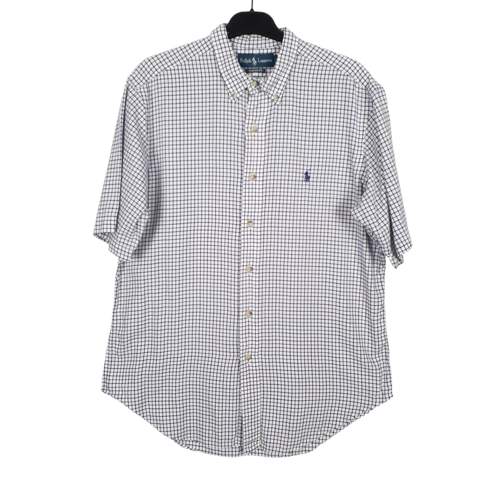 Ralph Lauren Short Sleeve Classic Fit Check Shirt White