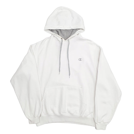 Mens White Champion  Hoodie Jumper