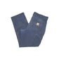 Mens Carhartt Navy Carpenter Trousers W36 L30 Navy