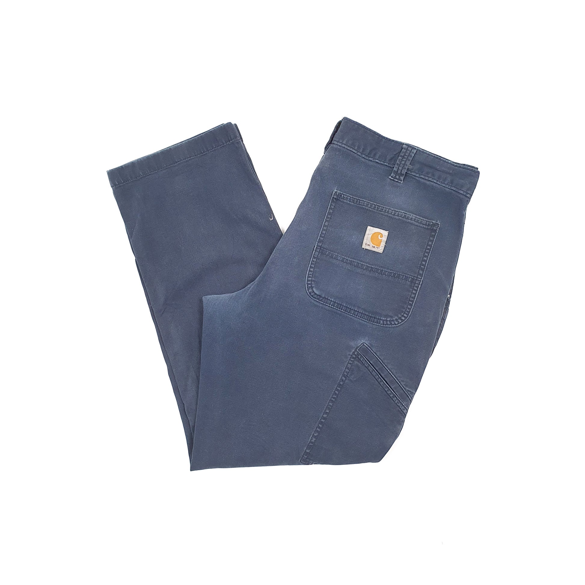 Mens Carhartt Navy Carpenter Trousers W36 L30 Navy