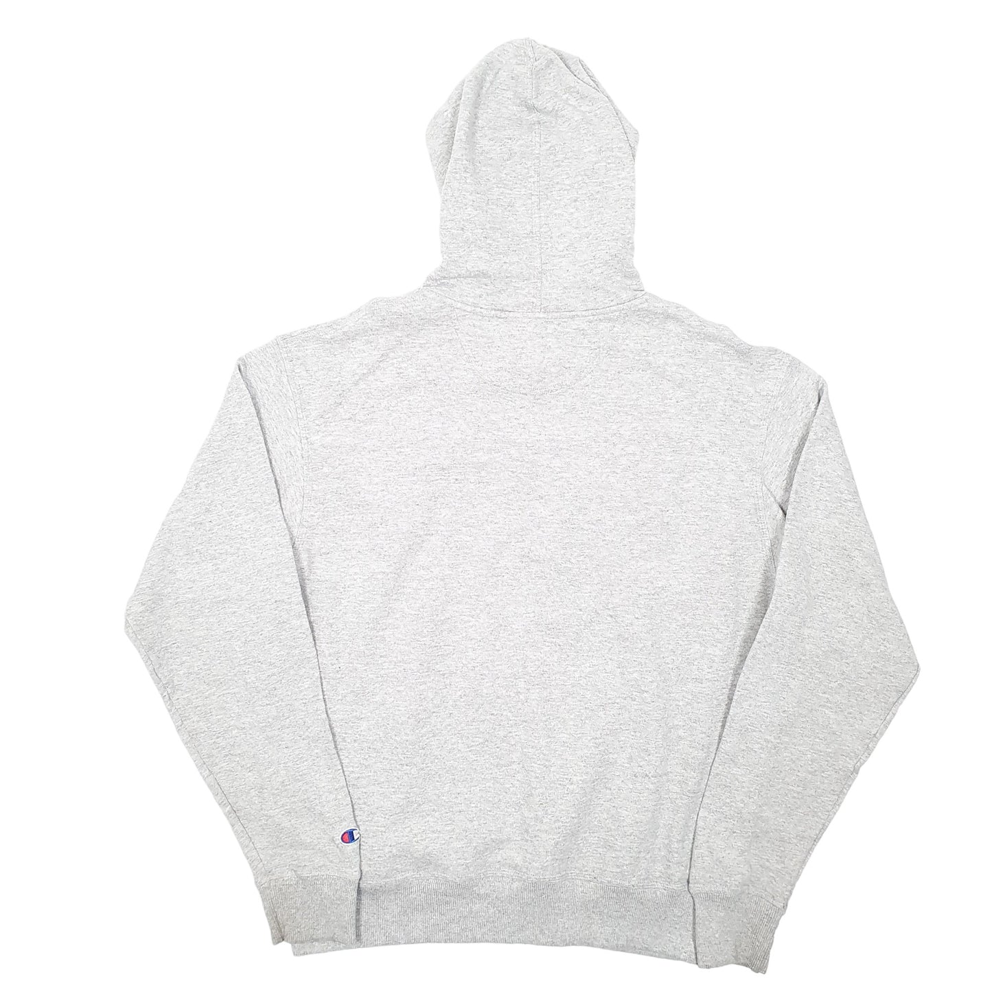 Mens Grey Champion Spellout Hoodie Jumper