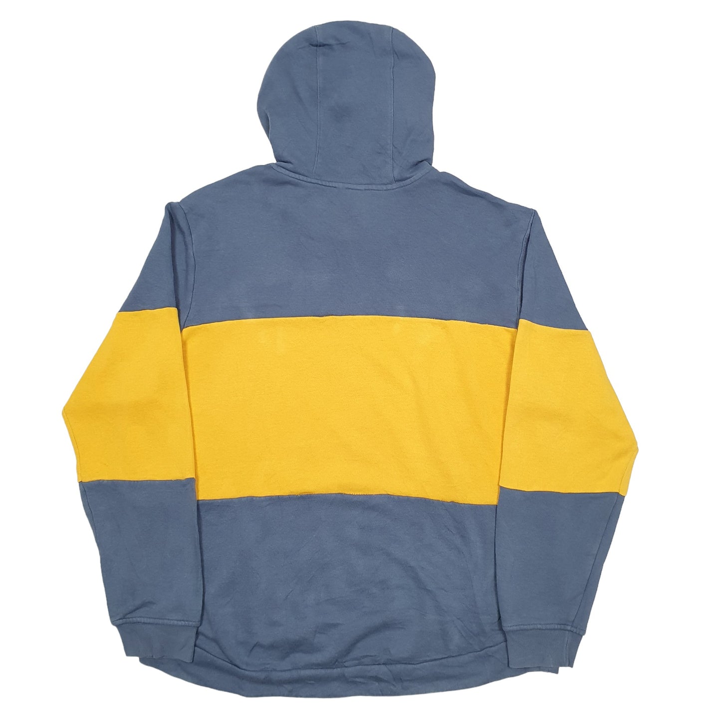 Mens Blue Adidas Tear near pouch pocket. Some loose stitching in areas Hoodie Jumper