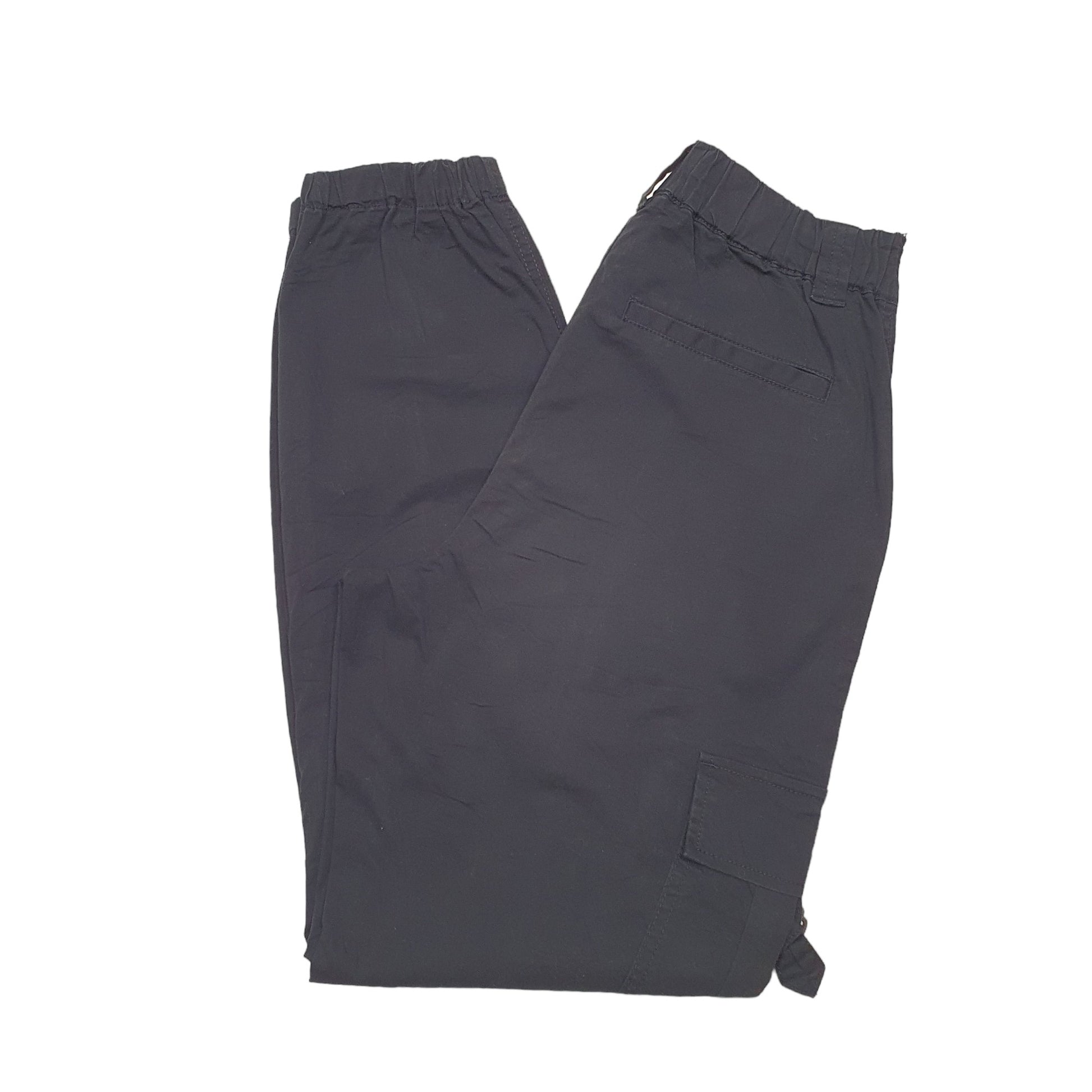 Mens Black Garage Combat Pants Cargo Trousers