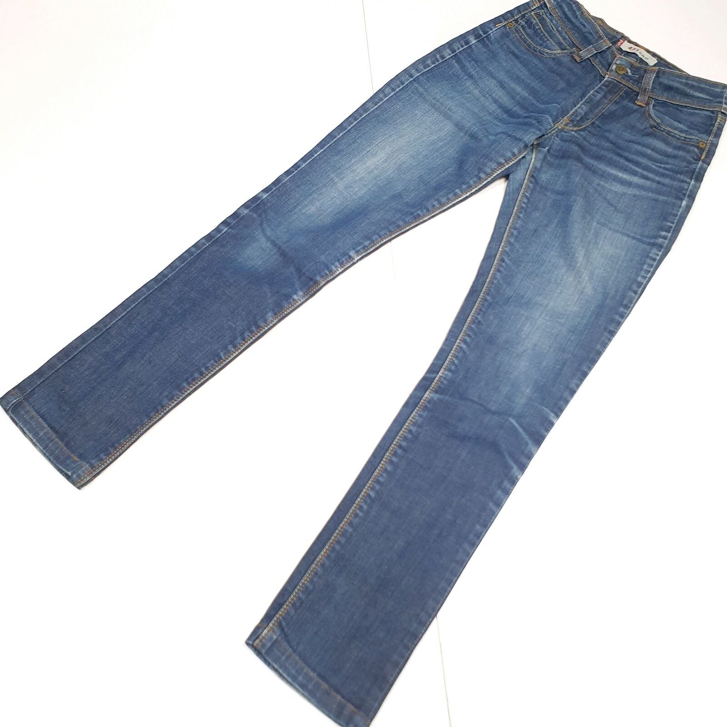 Mens LEVI'S 471 Slim Fit Blue Denim Jeans Trousers W28 L32