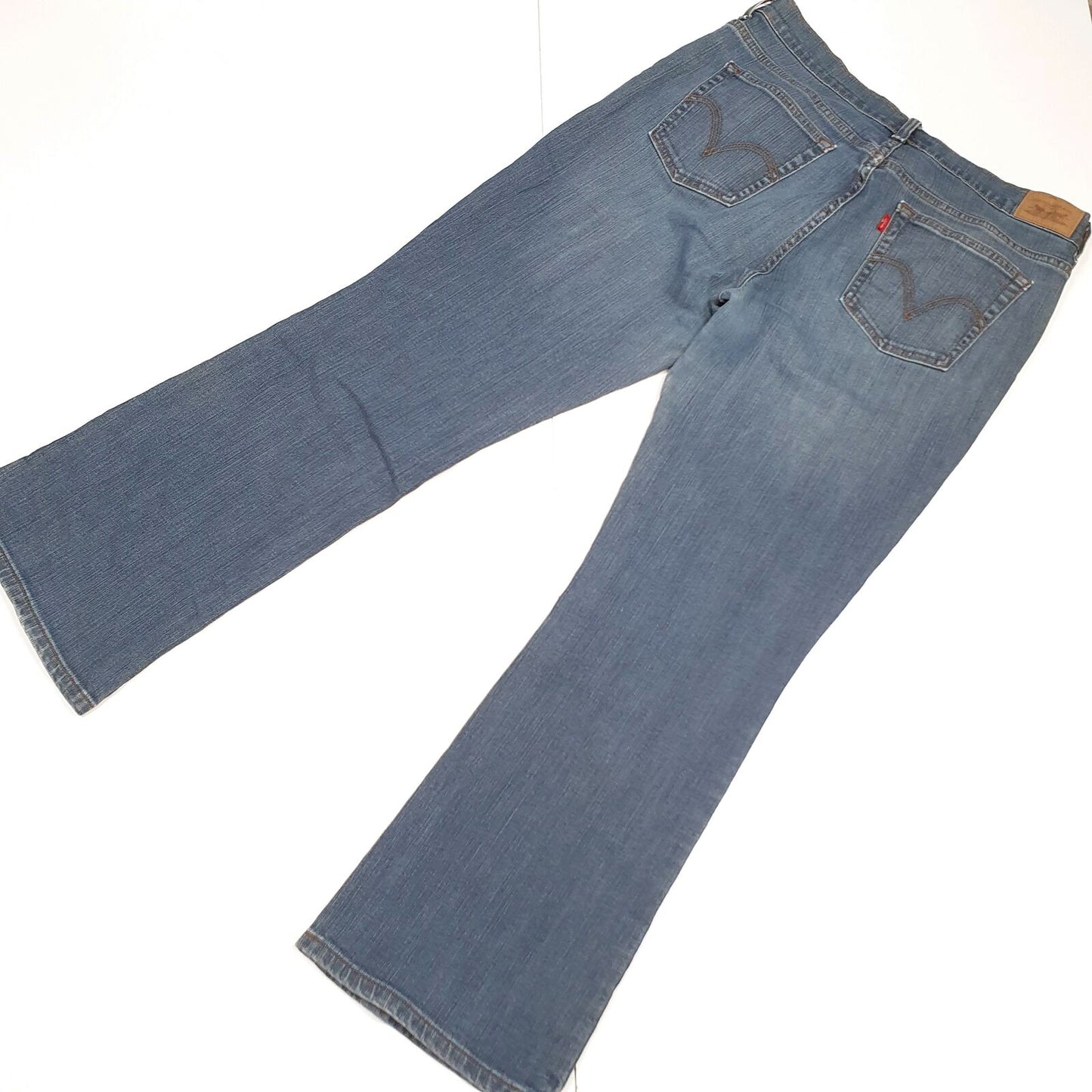 Womens LEVI'S 515 Boot Cut Fit Blue Denim Jeans Trousers UK18