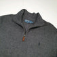 Mens POLO RALPH LAUREN Cotton 1/4 Quarter Zip Jumper Sweatshirt M