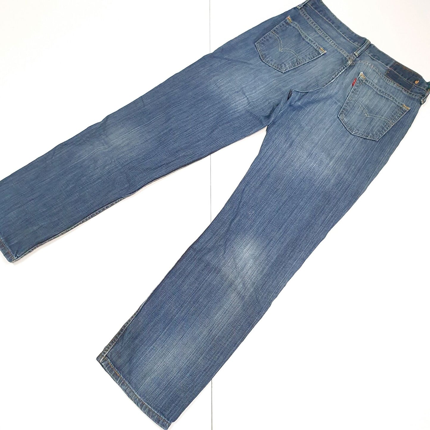 Mens LEVI'S 514 Straight Fit Blue Denim Jeans Trousers W32 L30