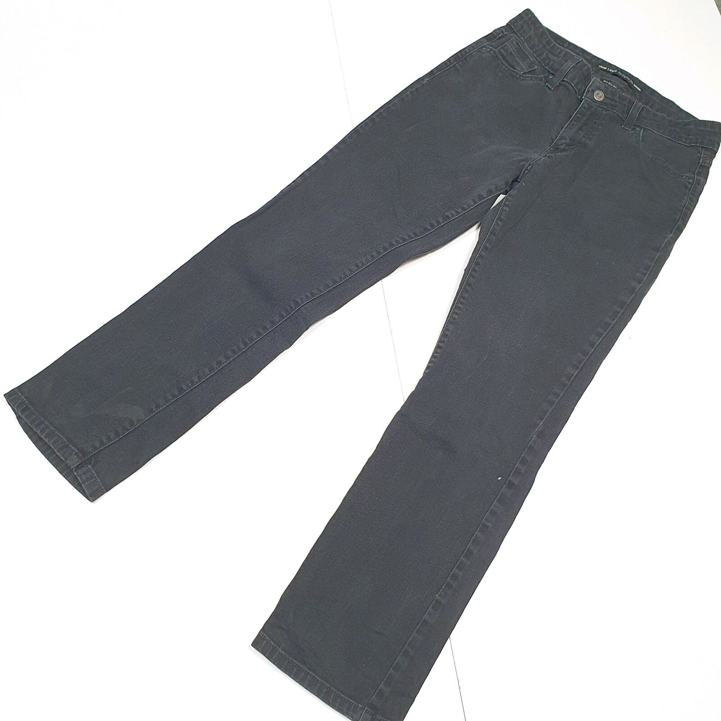 Womens LEVI'S 410 Mid Rise Skinny Black Denim Jeans Trousers UK12