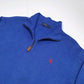 Mens POLO RALPH LAUREN Cotton 1/4 Quarter Zip Jumper Sweatshirt L