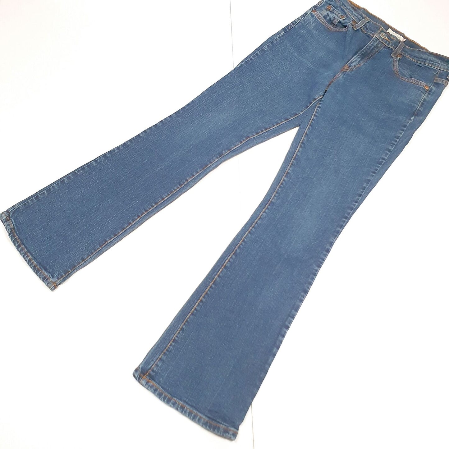 Womens LEVI'S 515 Boot Cut Fit Blue Denim Jeans Trousers UK12