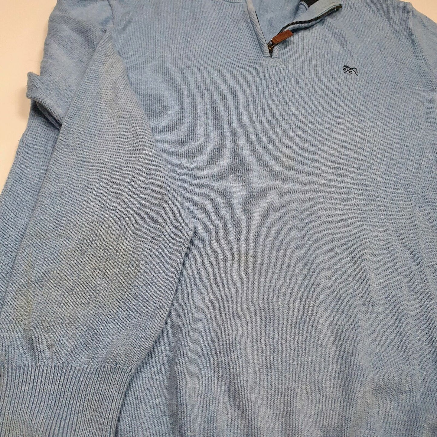 Mens CREW CLOTHING Cotton 1/4 Quarter Zip Jumper Sweatshirt L