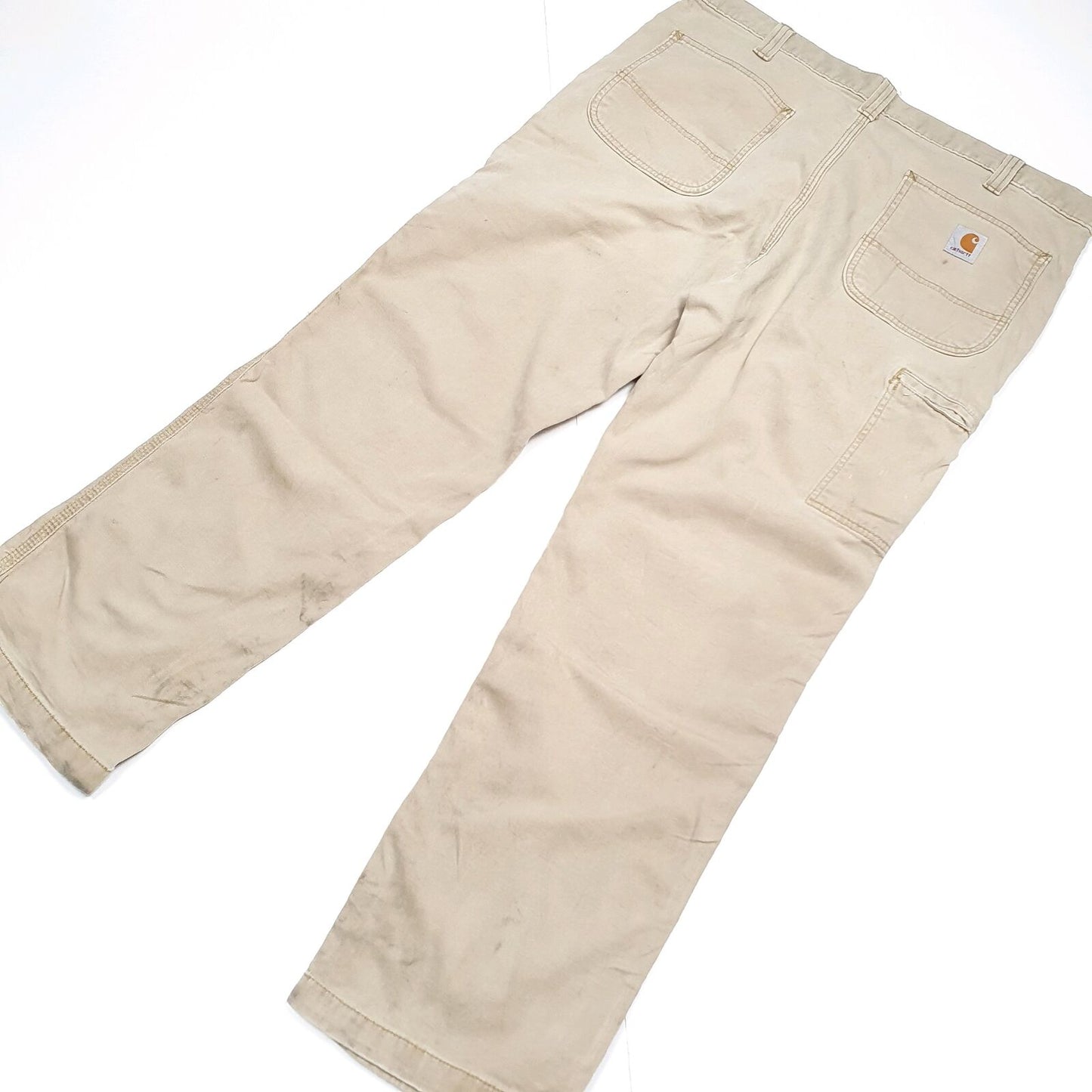 Mens CARHARTT Rugged Flex Rigby Khaki Chino Workwear Trousers W36 L30