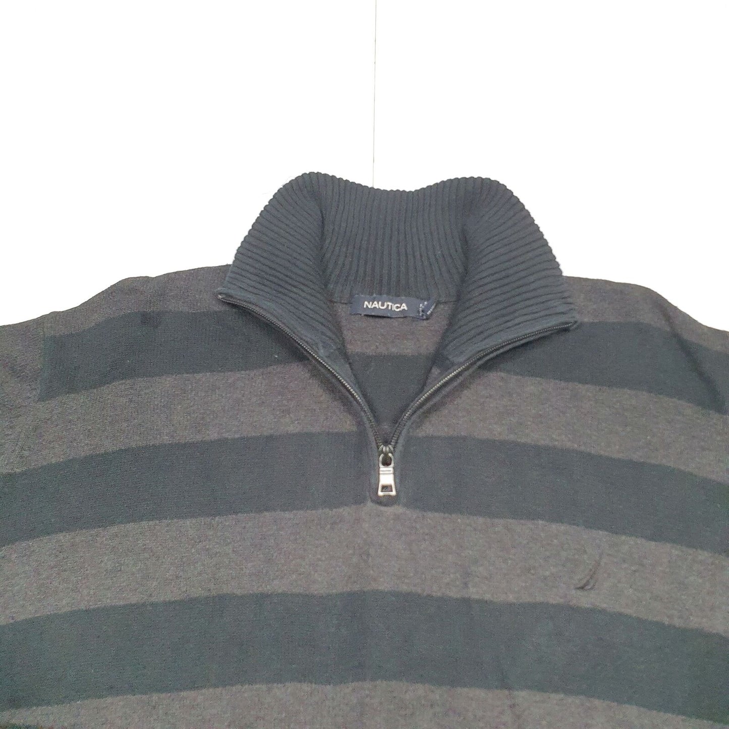 Mens NAUTICA Cotton 1/4 Quarter Zip Jumper Sweatshirt L