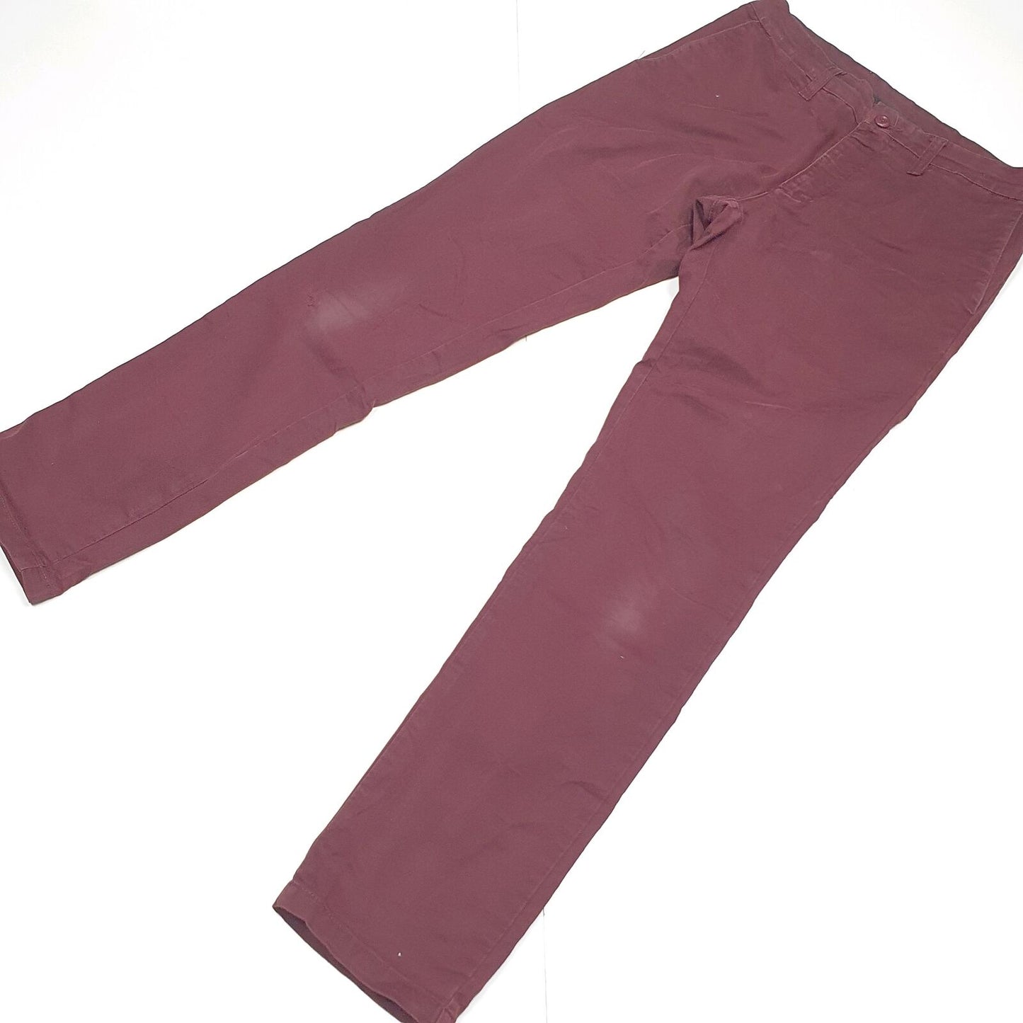 Mens CARHARTT Sid Pant Burgundy Chino Workwear Trousers W32 L32