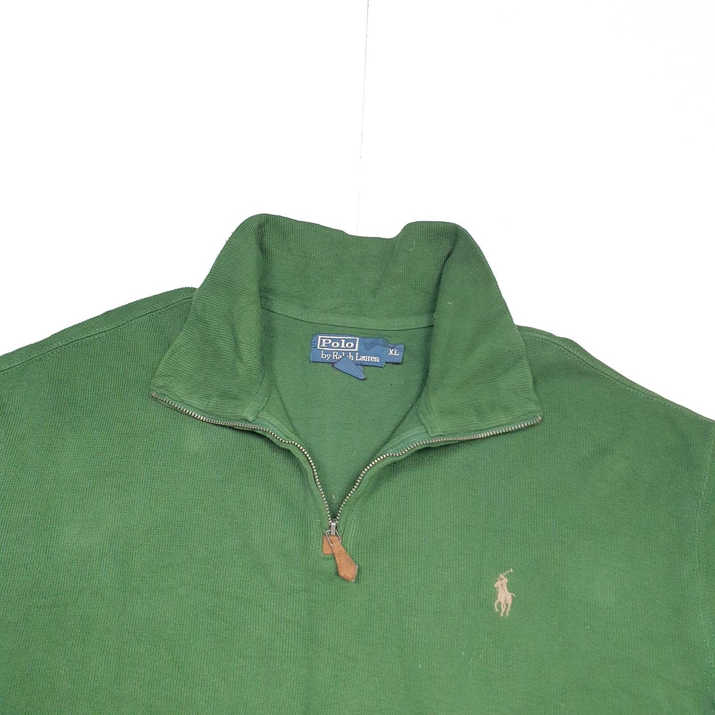 Mens POLO RALPH LAUREN Cotton 1/4 Quarter Zip Jumper Sweatshirt XL