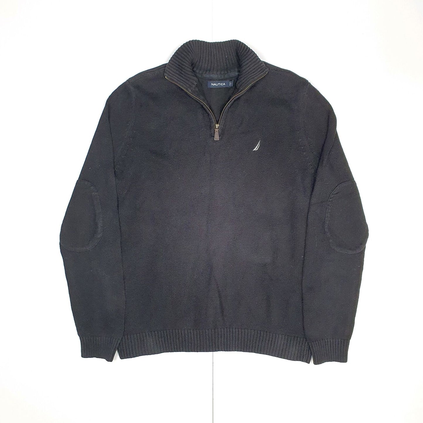 Mens NAUTICA Cotton 1/4 Quarter Zip Jumper Sweatshirt XL