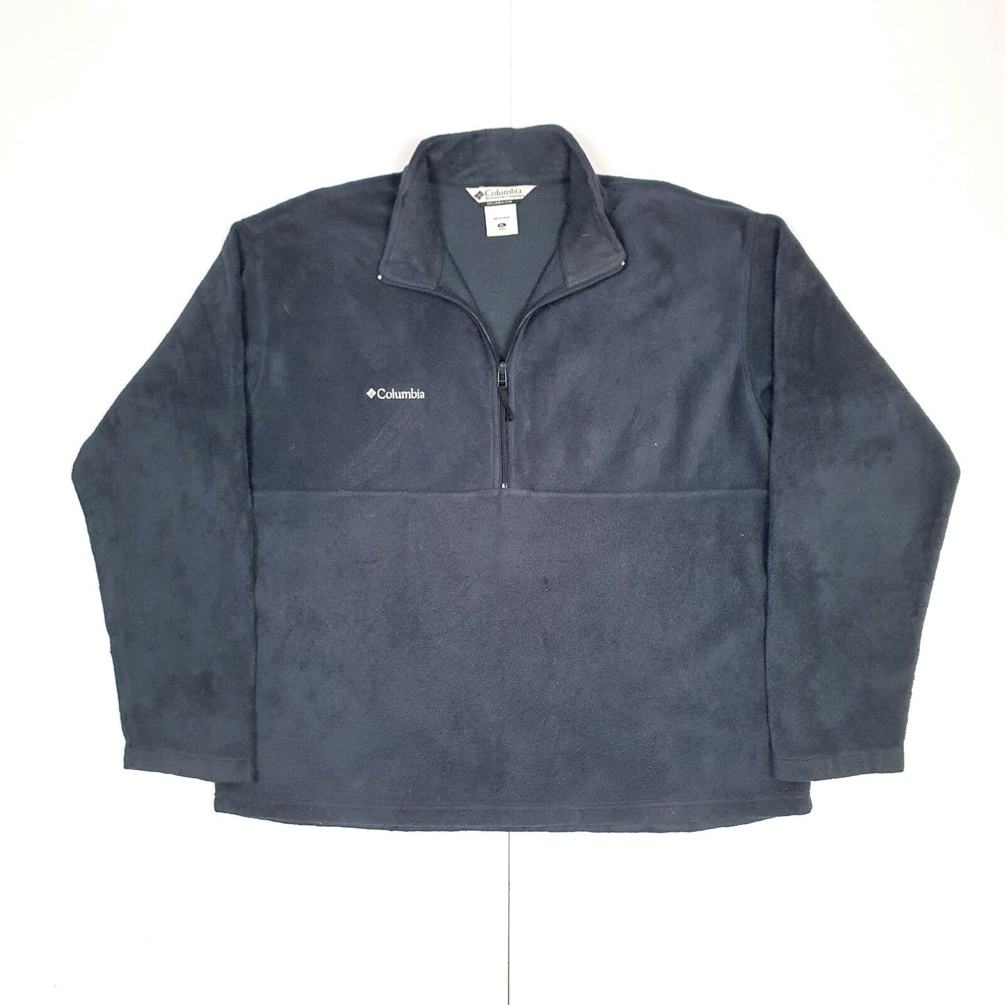 Mens COLUMBIA SPORTSWEAR Spellout Polyester 1/4 Quarter Zip Jumper Sweatshirt XL