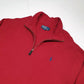 Mens POLO RALPH LAUREN Cotton 1/4 Quarter Zip Jumper Sweatshirt L