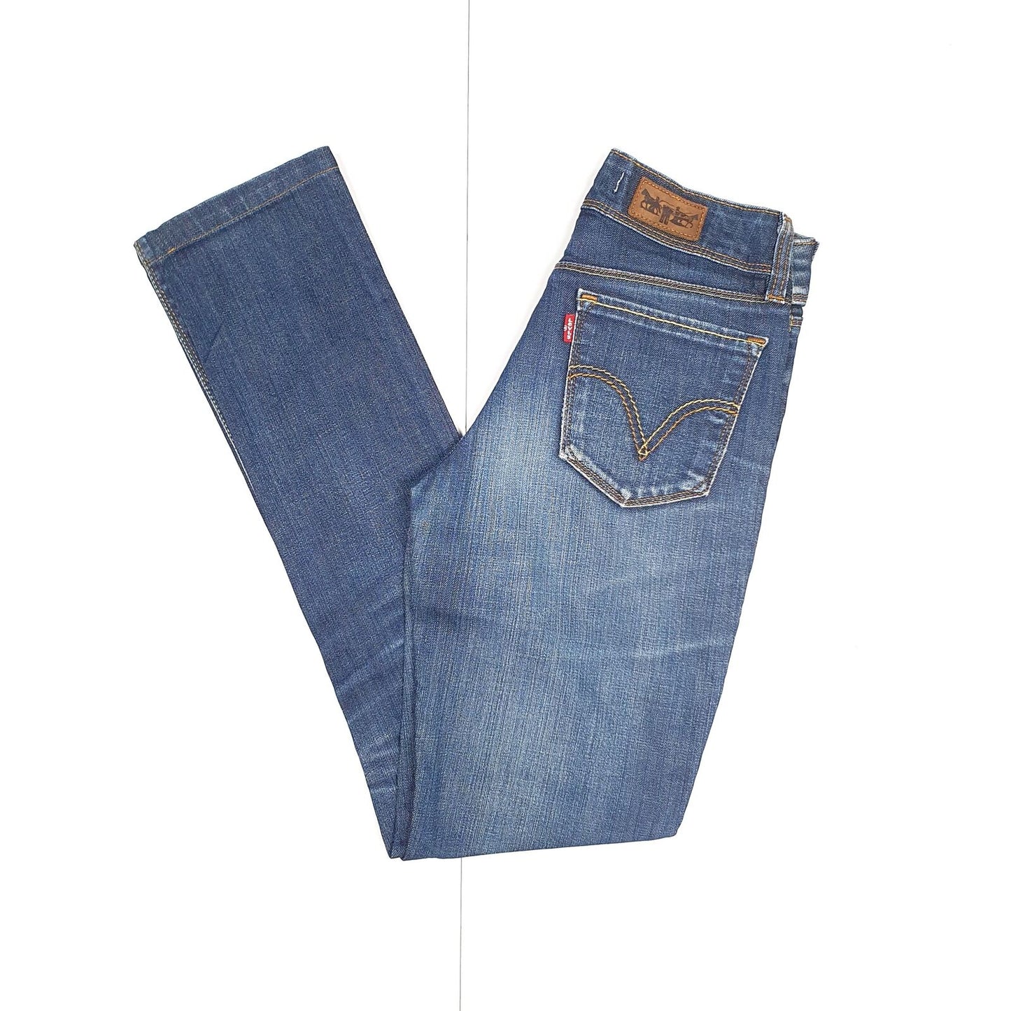 Mens LEVI'S 471 Slim Fit Blue Denim Jeans Trousers W28 L32
