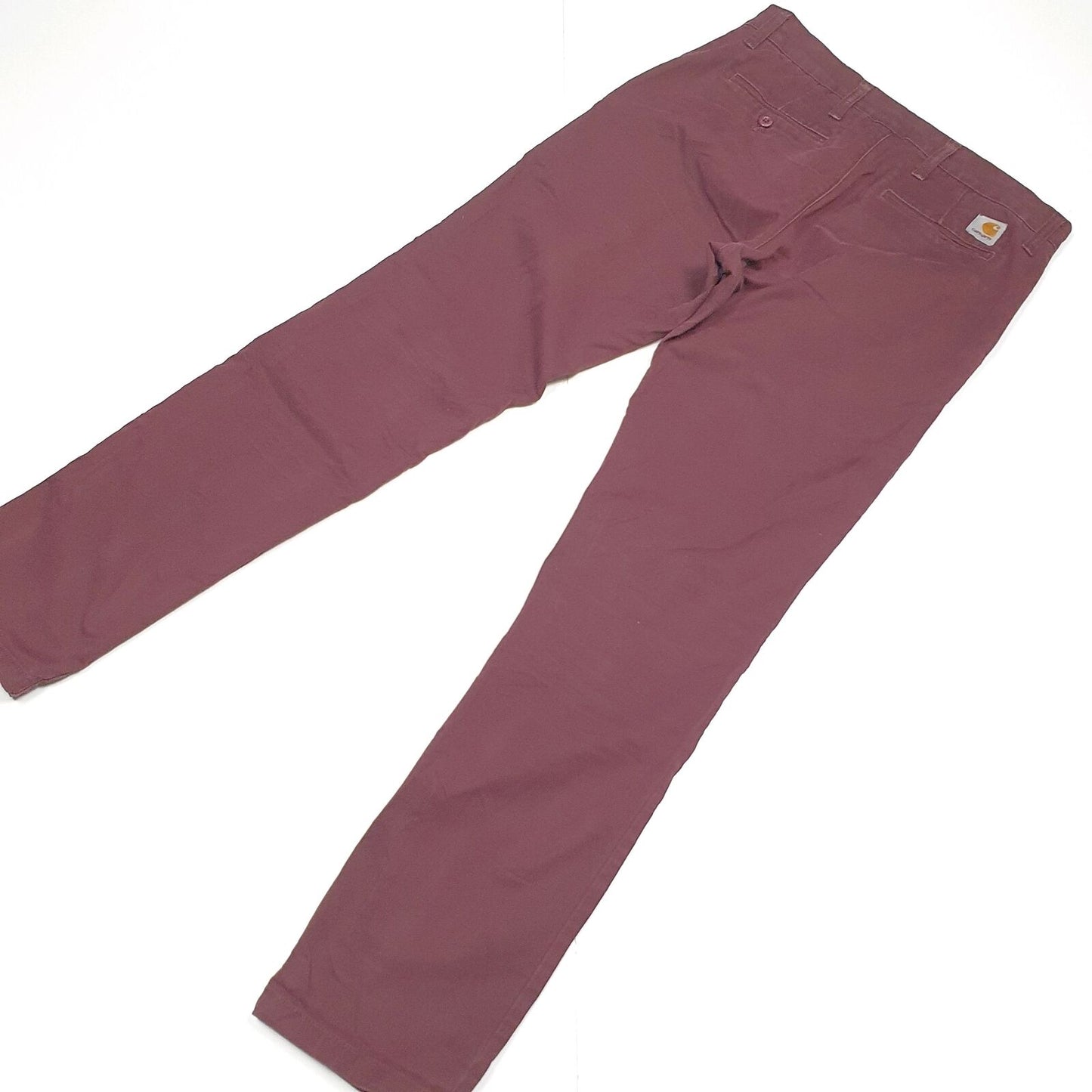 Mens CARHARTT Sid Pant Burgundy Chino Workwear Trousers W32 L32