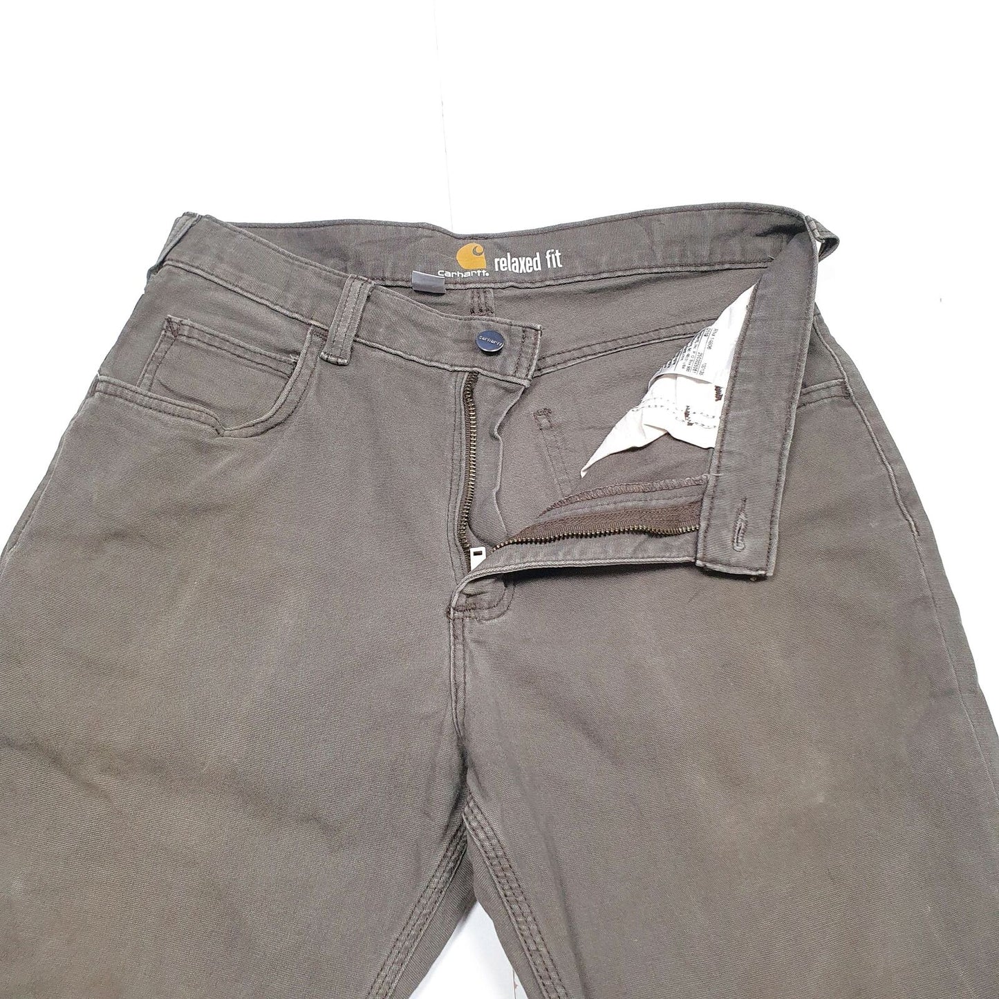 Mens CARHARTT Rugged Flex Rigby Relaxed Fit Grey Chino Workwear Trousers W31 L32